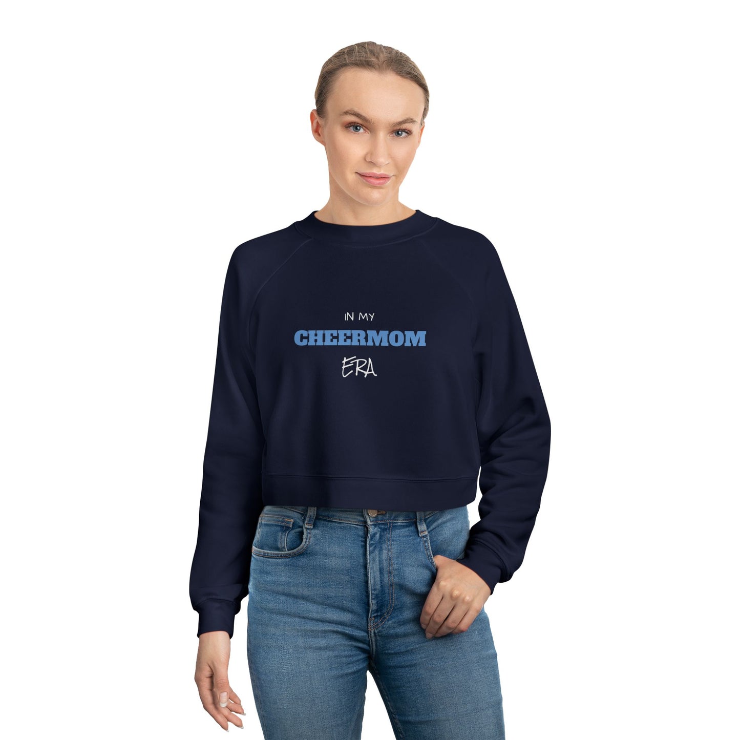 In My Cheer Mom Era Cropped Fleece Pullover