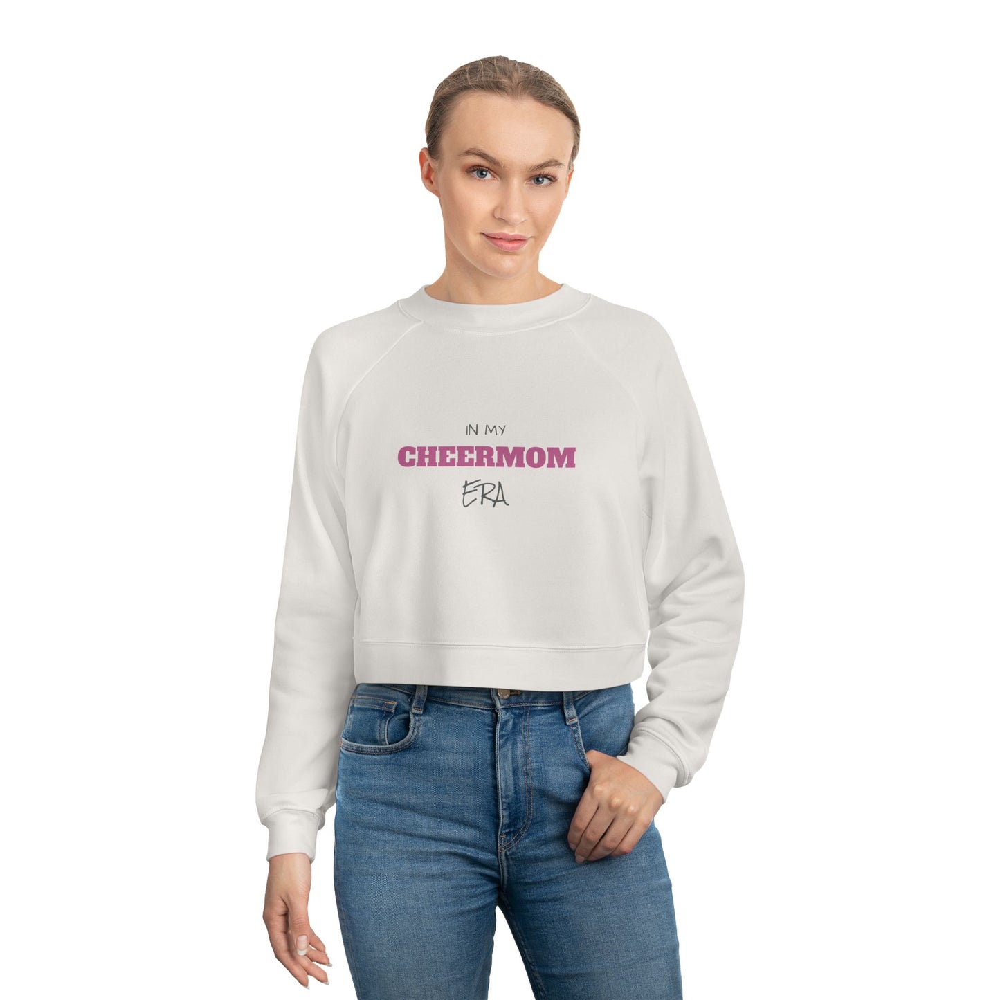 In My Cheer Mom Era Cropped Fleece Pullover
